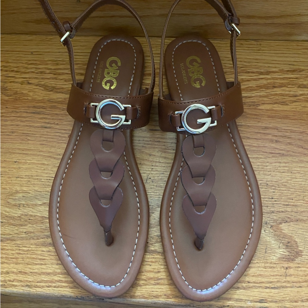 New GBG Brown Sandals size 9.5